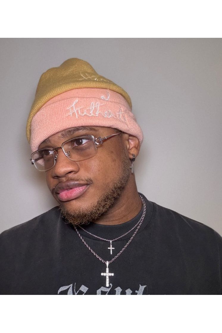 “Pink&Cream” Stacked Beanie