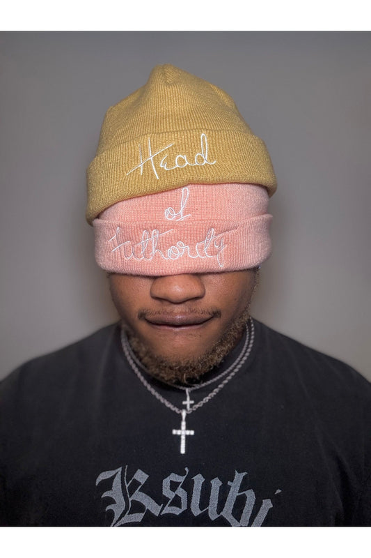 “Pink&Cream” Stacked Beanie