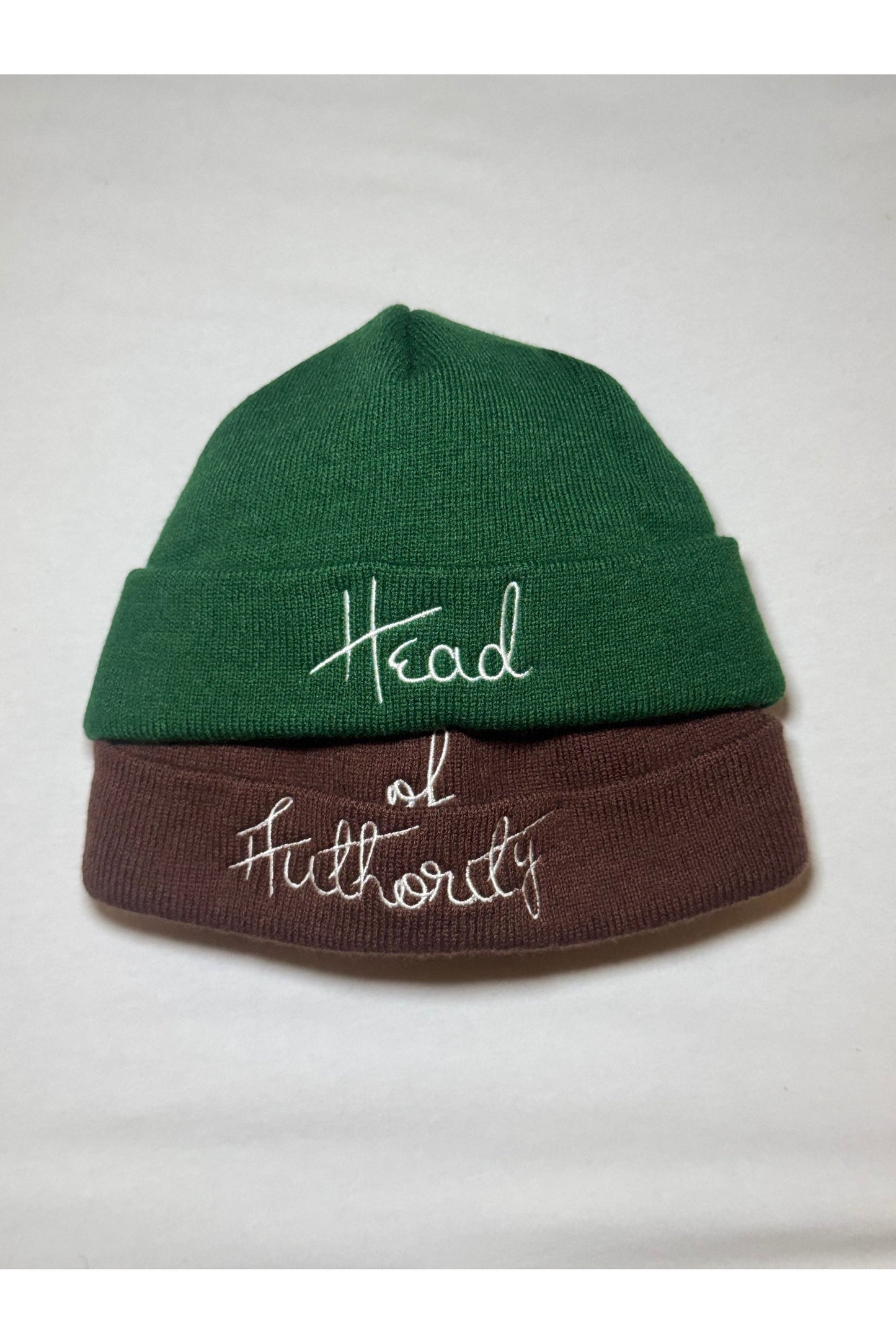 "Green&Brown” Stacked Beanie