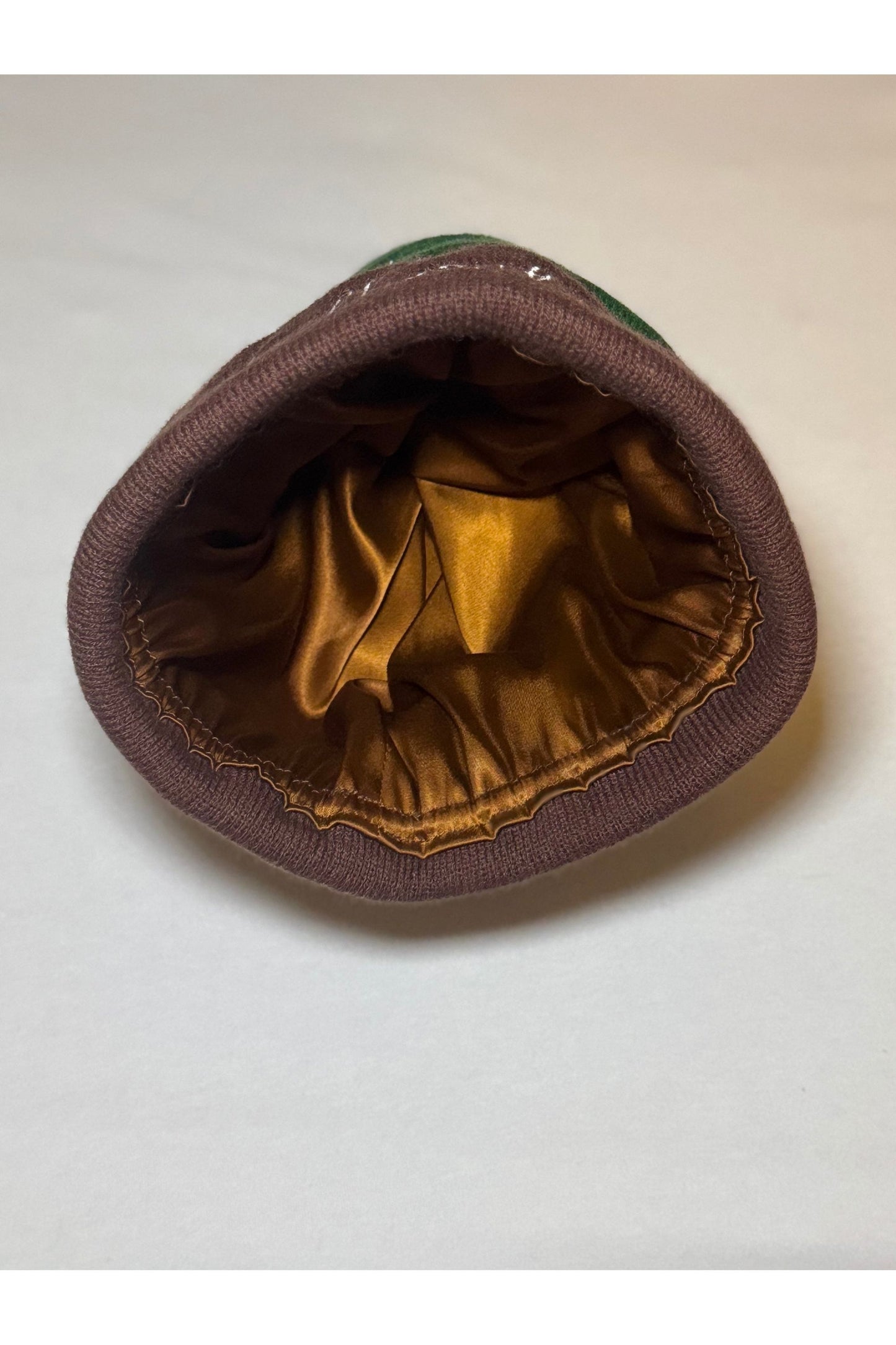 "Green&Brown” Stacked Beanie