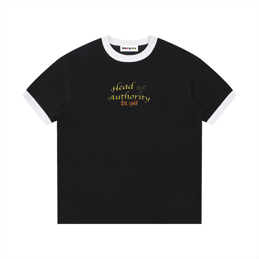 Head of Authority Contrast Edge Ribbed Tee