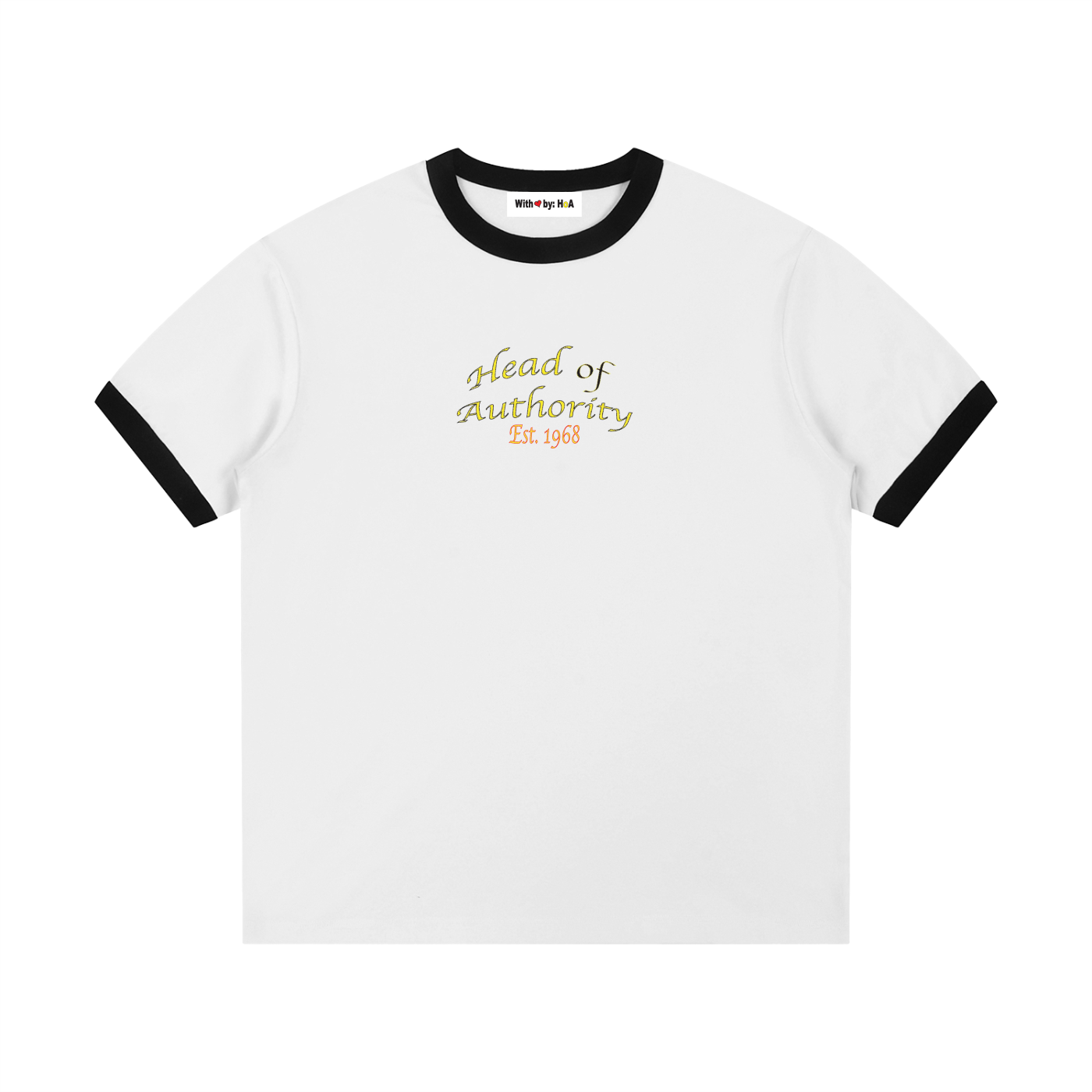Head of Authority Contrast Edge Ribbed Tee