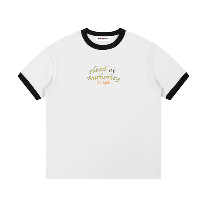 Head of Authority Contrast Edge Ribbed Tee