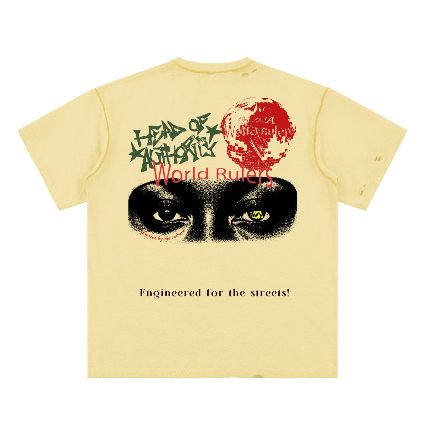 Head of Authority Hand-frayed Tee