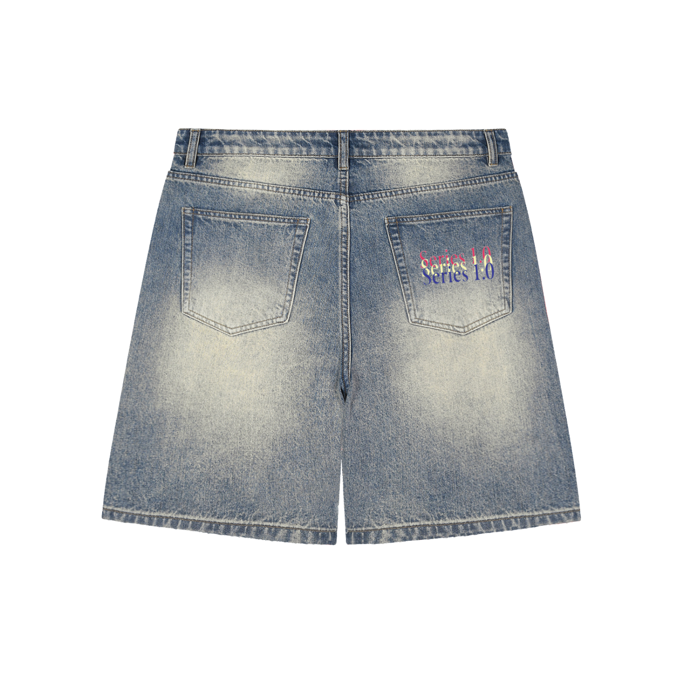 Head of Authority Faded Distressed Denim Shorts