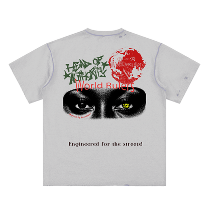 Head of Authority Hand-frayed Tee